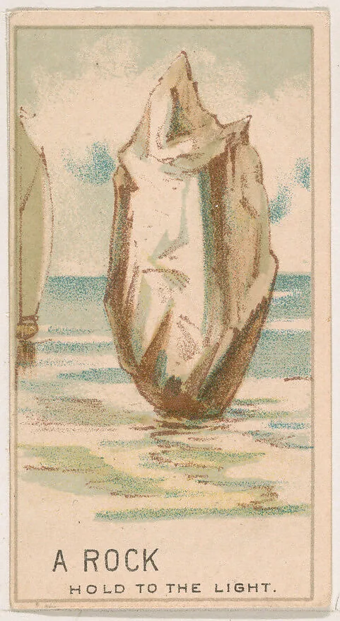 A Rock, from the Magic Changing Cards series (N223) issued by Kinney Tobacco Company — Kinney Brothers Tobacco Company
