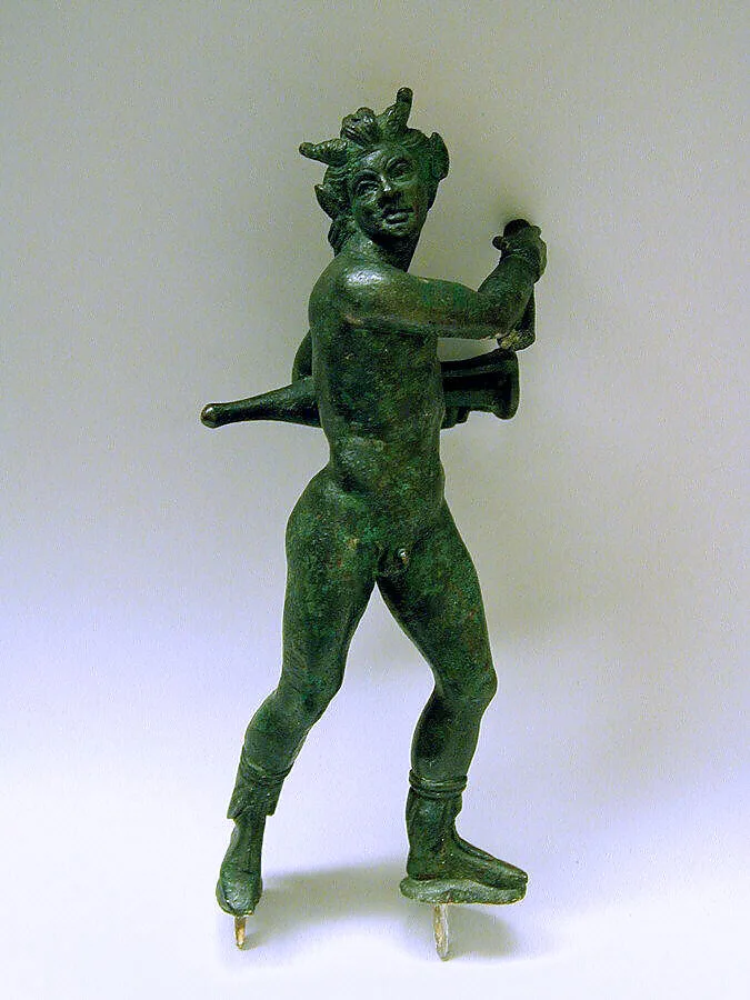 Bronze statuette of a satyr with an amphora — Unknown