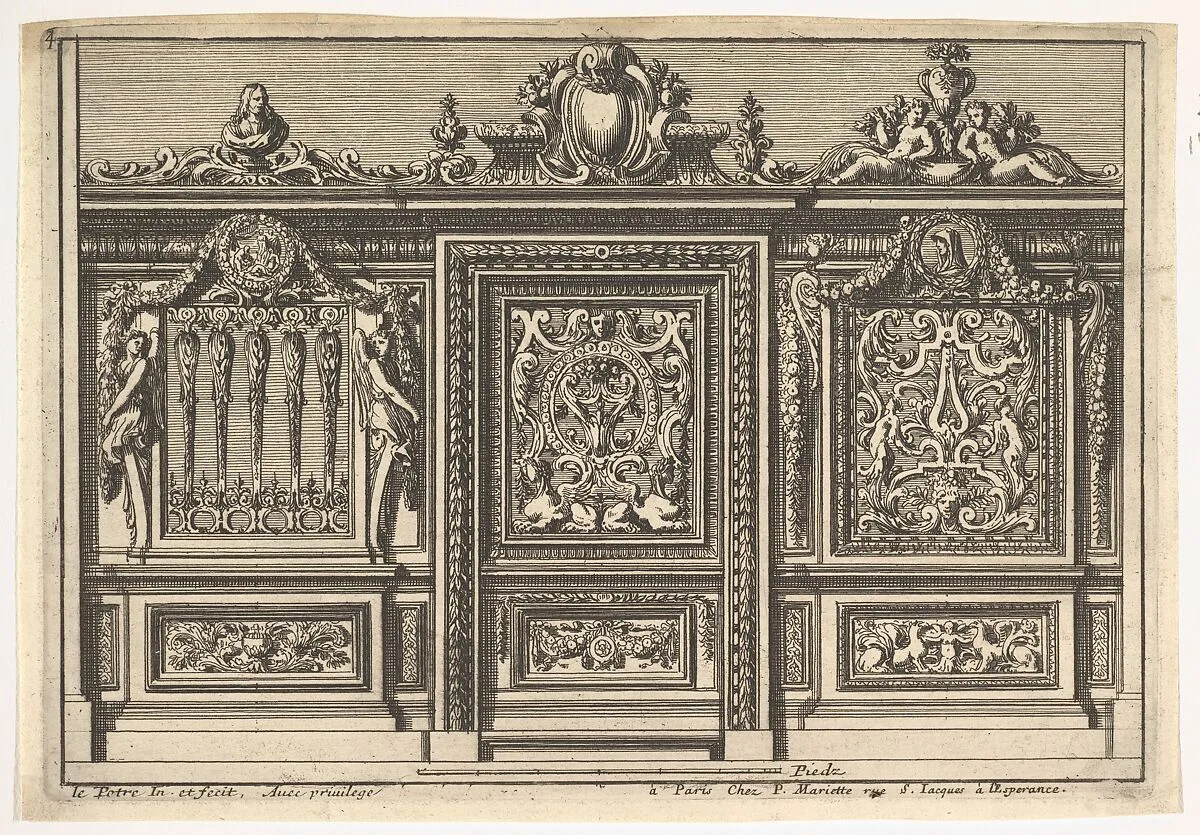 Design for a Choir Screen with Two Variants, from: Clôtures de chapelles — Jean Le Pautre|Pierre Mariette le fils