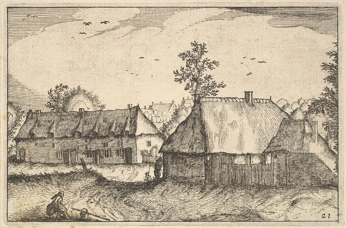 Large Sheds, plate 21 from "Regiunculae et Villae Aliquot Ducatus Brabantiae" — Claes Jansz. Visscher|Claes Jansz. Visscher|The Master of the Small Landscapes