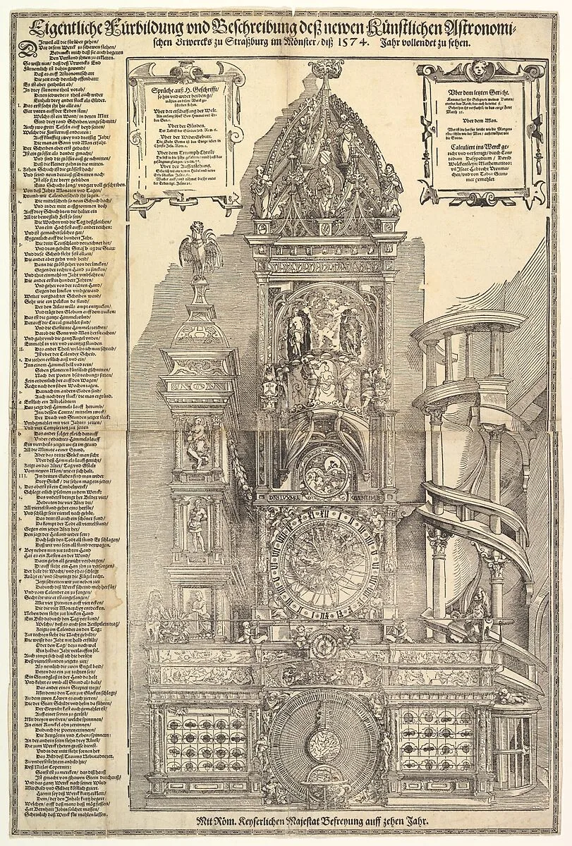 Astronomical Clock in the Cathedral in Strasbourg — Tobias Stimmer|Johann Fischart