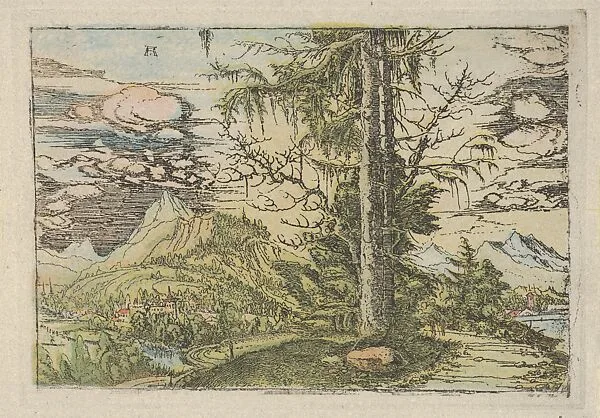 Facsimile Reproduction of Landscape with a Double Spruce — Albrecht Altdorfer|Alfred Stix|Artur Wolf