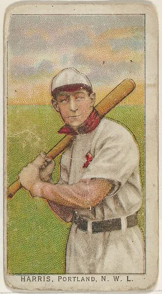 Harris, Portland, Northwestern League, from the "Obak Baseball Players" set (T212), issued by the American Tobacco Company to promote Obak Mouthpiece Cigarettes — American Tobacco Company