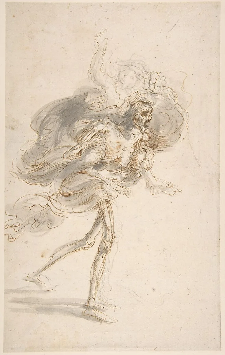 Death Carrying a Child — Stefano della Bella