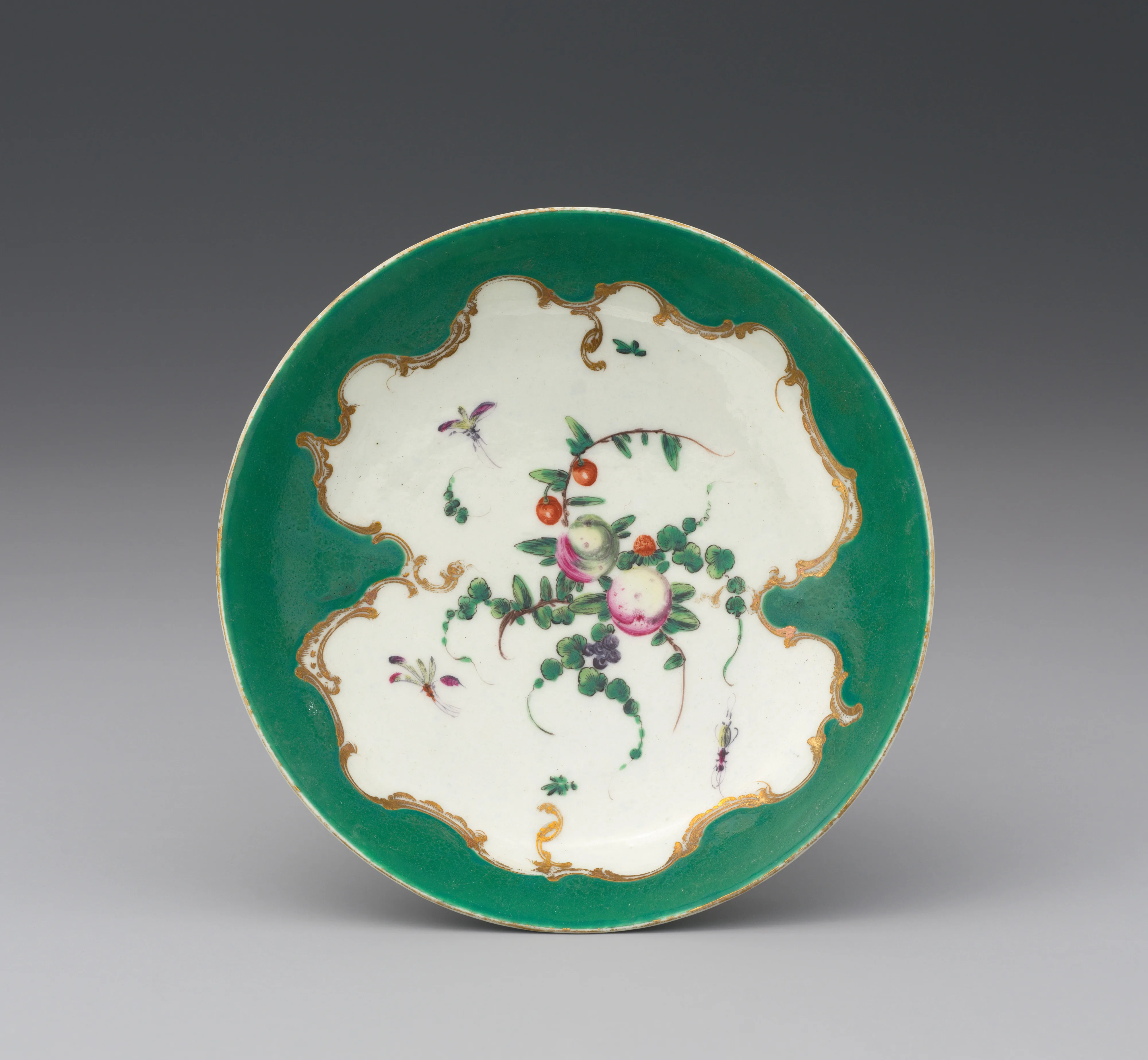 Saucer (part of a service) — Worcester factory|Dr. Wall Period