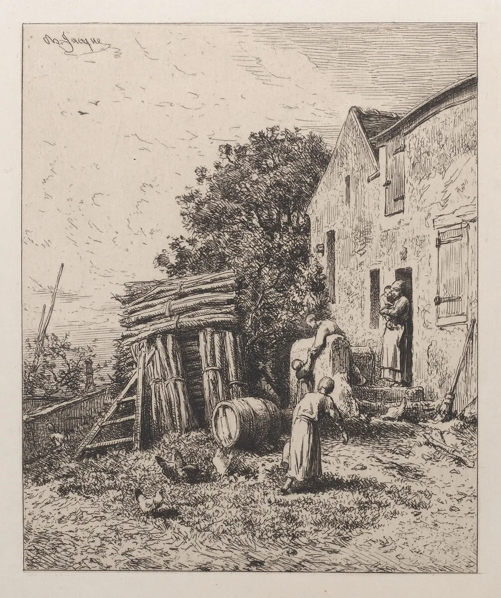 A Rustic Dwelling — Auguste Delâtre|Charles Jacque