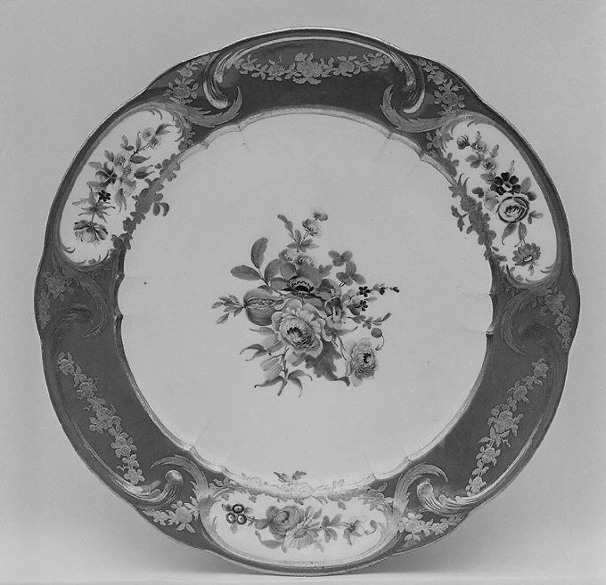 Plate (assiette à palmes) (1 of 102) (part of a service) — Sèvres Manufactory|Antoine-Toussaint Cornailles