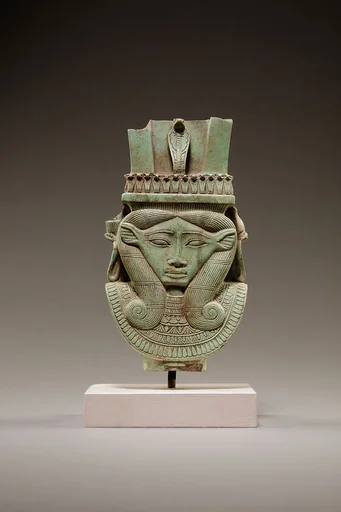 Sistrum fragment in the shape of a Hathor head