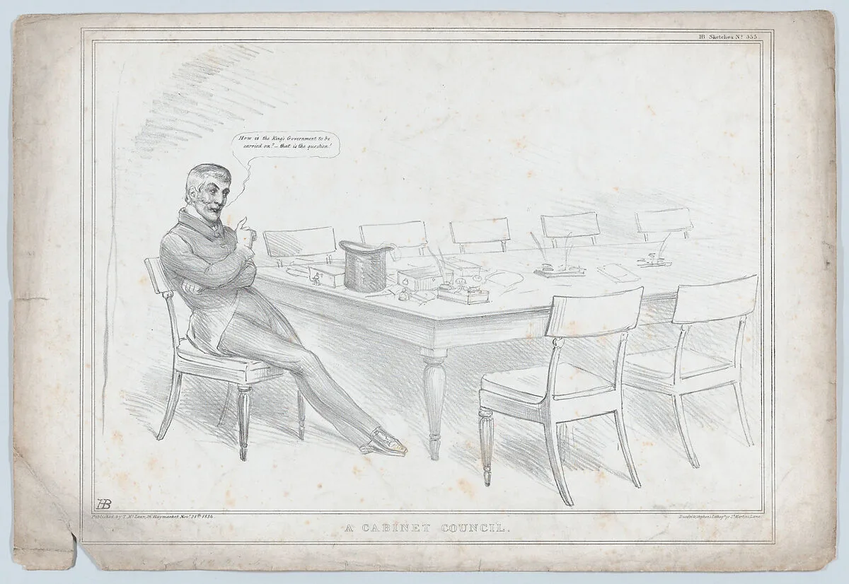A Cabinet Council — Arthur Wellesley, 1st Duke of Wellington|John Doyle|Ducôte and Stephen|Thomas McLean