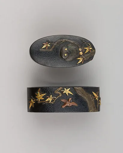 Sword-Hilt Collar and Pommel (Fuchigashira)