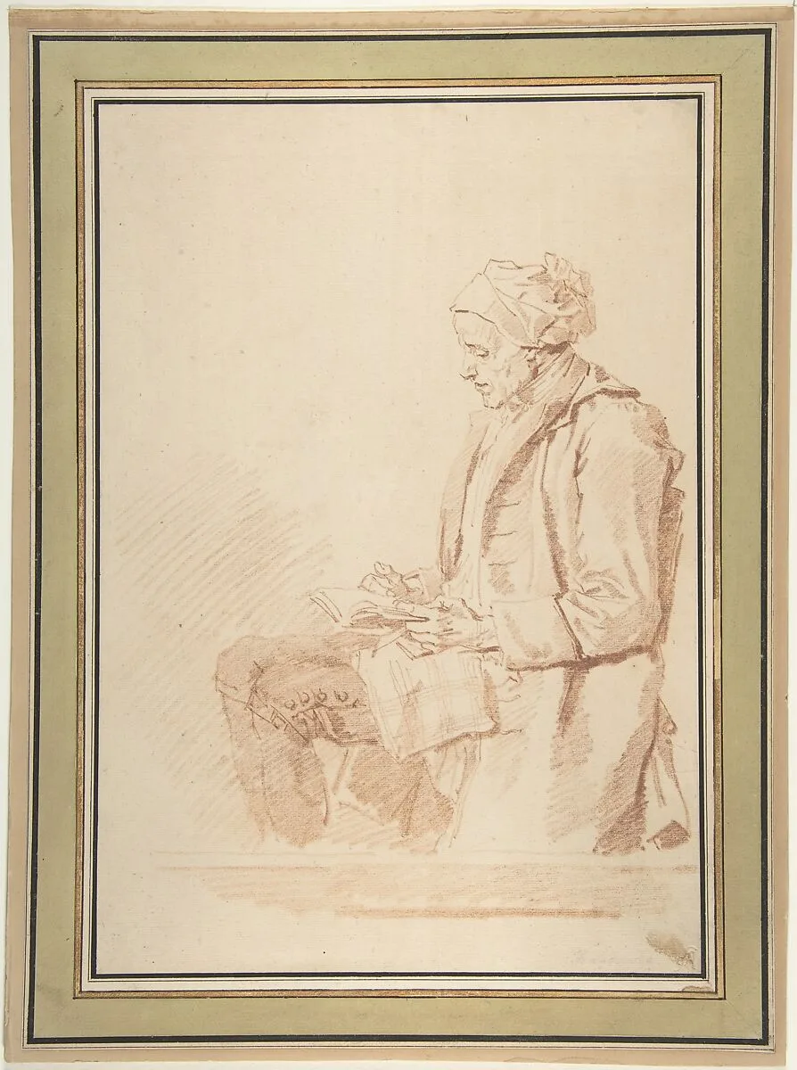 Seated Man Reading — Jean Honoré Fragonard