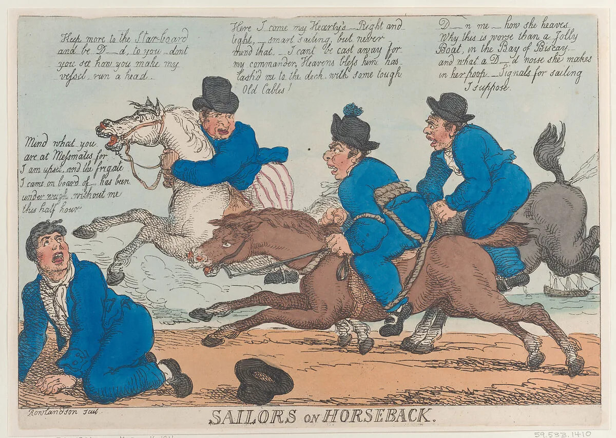 Sailors on Horseback — Thomas Tegg|Thomas Rowlandson