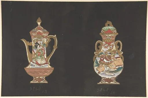 European porcelain designs in Japanese style