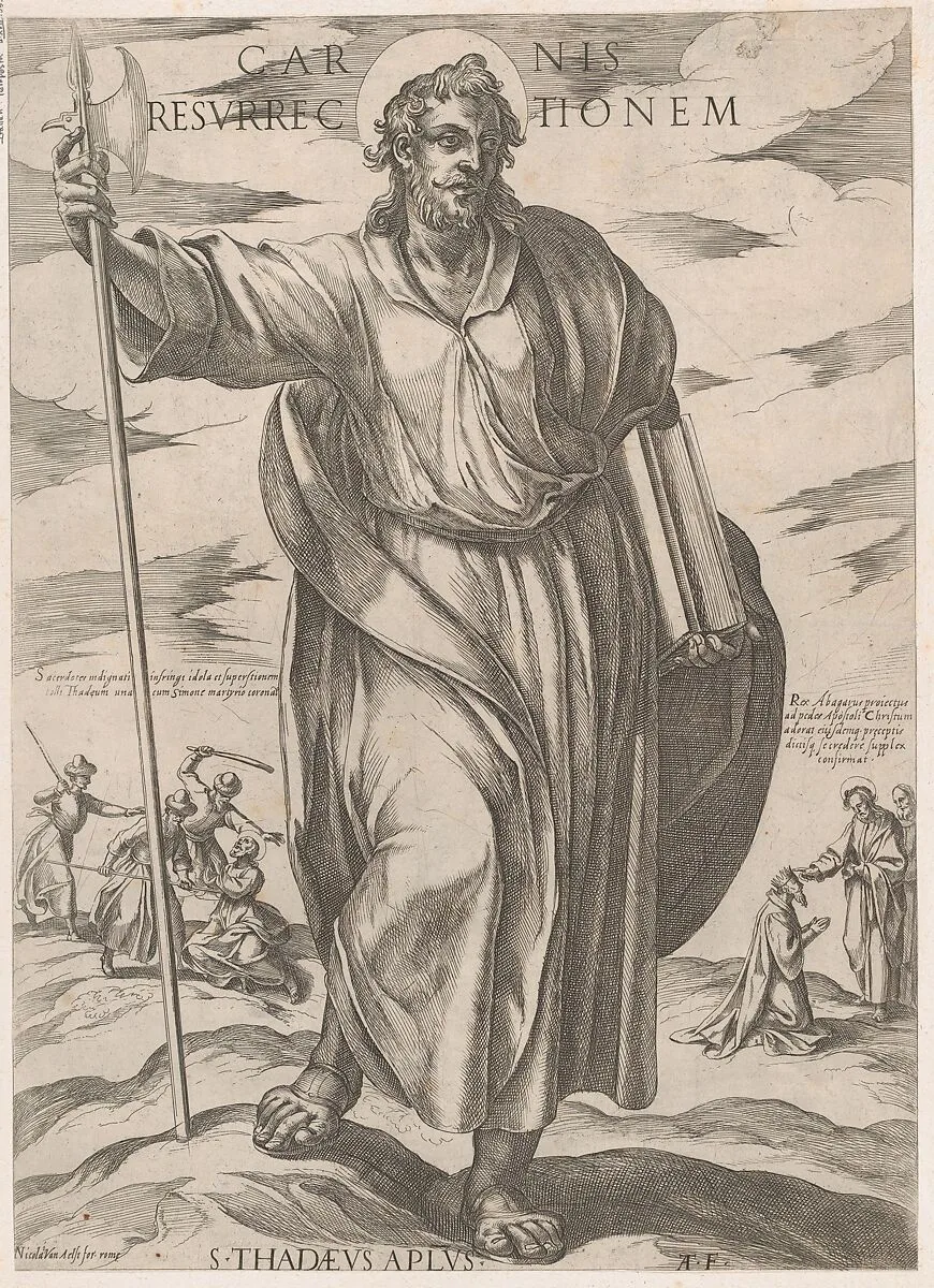 St. Judas Thaddeus from 'Christ, Mary, and the Apostles' — Antonio Tempesta|Nicolaus van Aelst