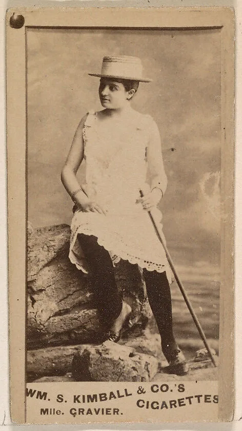 Mlle Gravier, from the Actresses series (N203) issued by Wm. S. Kimball & Co. — William S. Kimball & Company