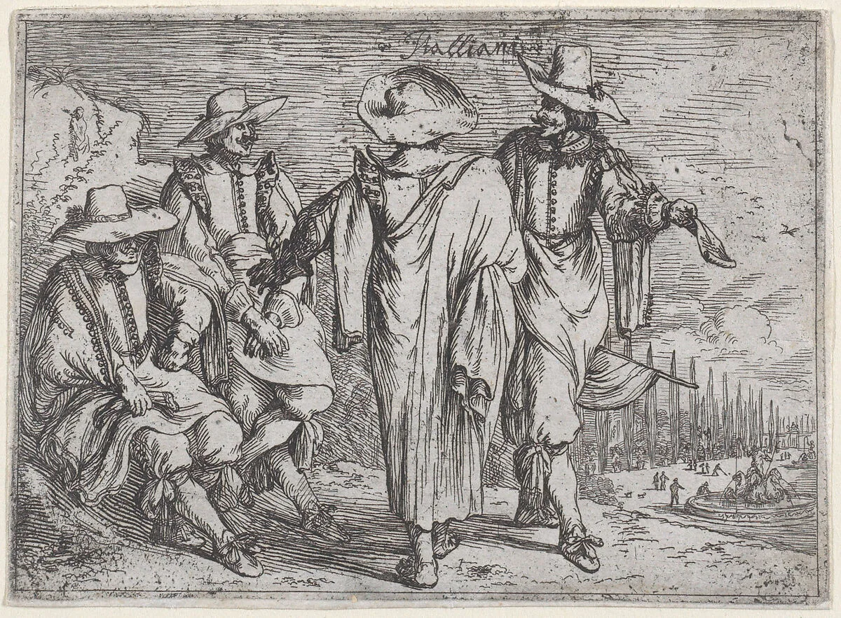 Italians, from a set of costume plates of different nations — Johann Wilhelm Baur