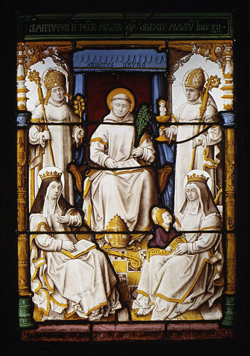 Saint Bruno, founder of the Carthusian Order, with other saints — Unknown
