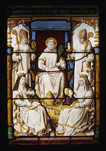 Saint Bruno, founder of the Carthusian Order, with other saints