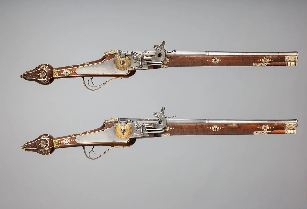 Pair of Wheellock Pistols Made for the Bodyguard of the Prince-Elector of Saxony — Hans Fleischer|Simon Helbig