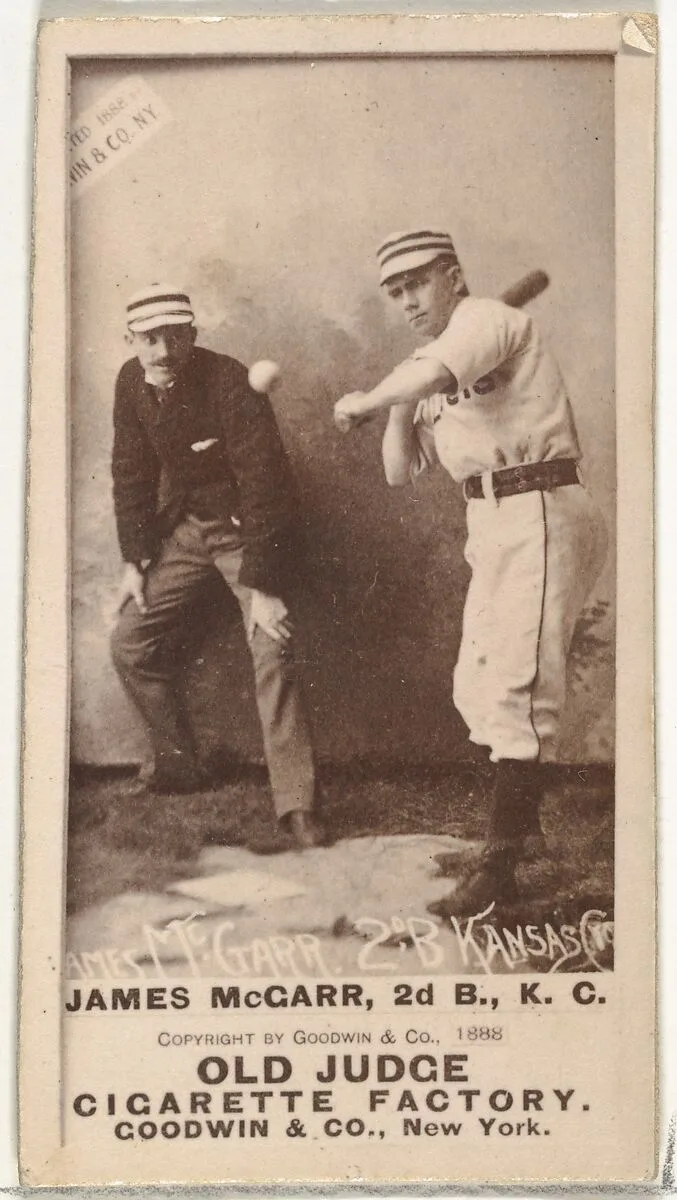 James B. "Chippy" McGarr, 2nd Base, Kansas City Cowboys, from the Old Judge series (N172) for Old Judge Cigarettes — Goodwin & Company