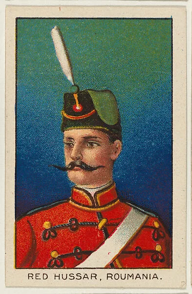 Red Hussar, Romania, from the Military series (T79) issued by the American Tobacco Company — American Tobacco Company