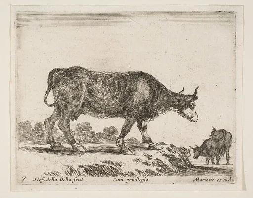 Ox, plate 7 from "Various Animals" (Diversi Animali)