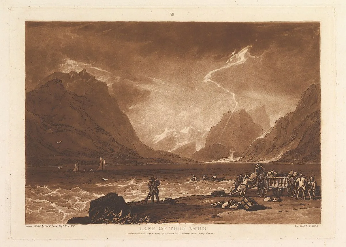 Lake of Thun, Swiss (Liber Studiorum, part III, plate 15) — Joseph Mallord William Turner|Charles Turner|Charles Turner