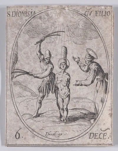 Ste. Denise et Son Fils (St. Dionysia and Her Son), December 6th, from "Les Images De Tous Les Saincts et Saintes de L'Année" (Images of All of the Saints and Religious Events of the Year)