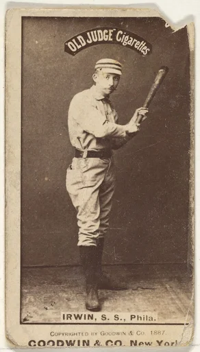 Arthur Albert "Doc" Irwin, Shortstop, Philadelphia, from the Old Judge series (N172) for Old Judge Cigarettes