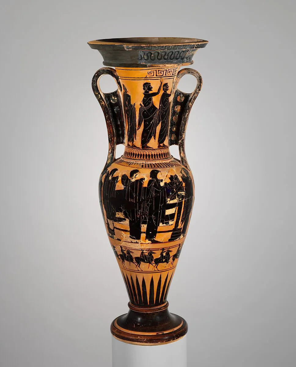 Terracotta loutrophoros (ceremonial vase for water) — Unknown