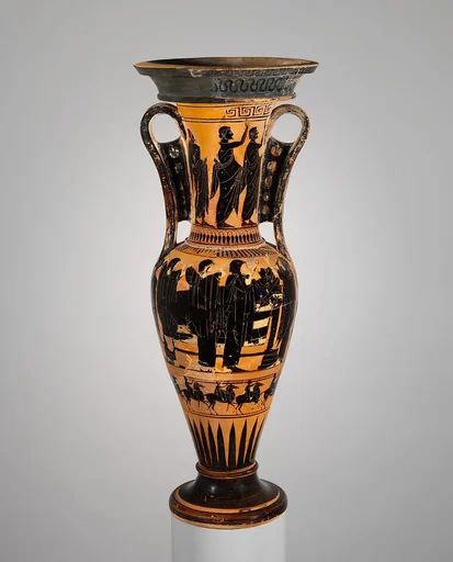 Terracotta loutrophoros (ceremonial vase for water)