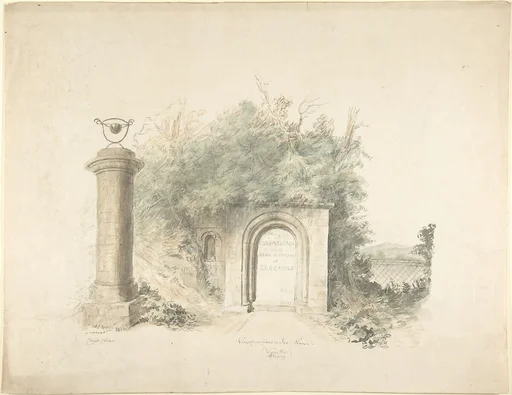 Title Page to a Group of Plans, Elevations and Scenic Interiors of Lea Castle, Worcestershire, Containing a View of New Front to the Ice House