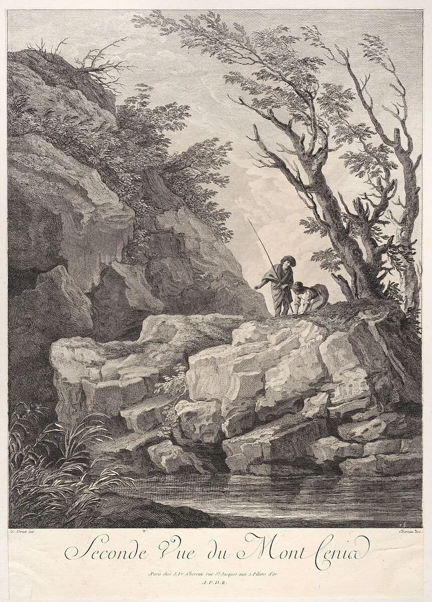 Second View of Mount Cenia — Jacques II Chereau|Joseph Vernet