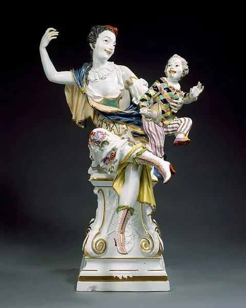 The Muse Thalia and Infant Harlequin — Johann Joachim Kändler|Meissen Manufactory