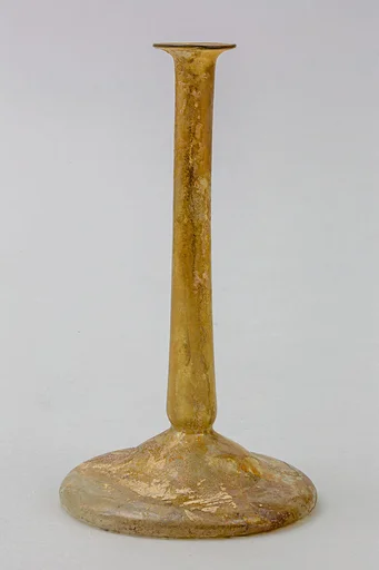 Glass perfume bottle (candlestick unguentarium)