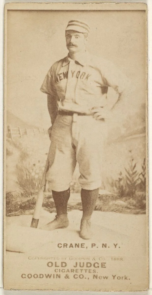 Ed Crane, Pitcher, New York, from the Old Judge series (N172) for Old Judge Cigarettes — Goodwin & Company