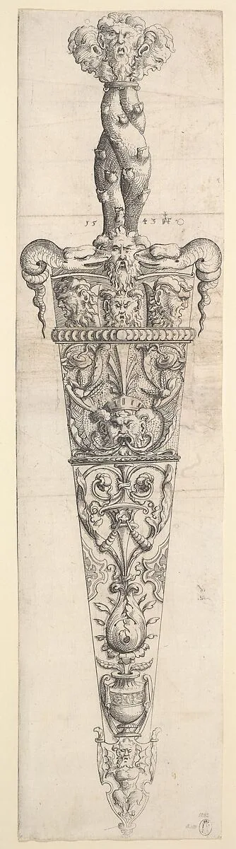 (Design for a Dagger and Sheath) — Augustin Hirschvogel