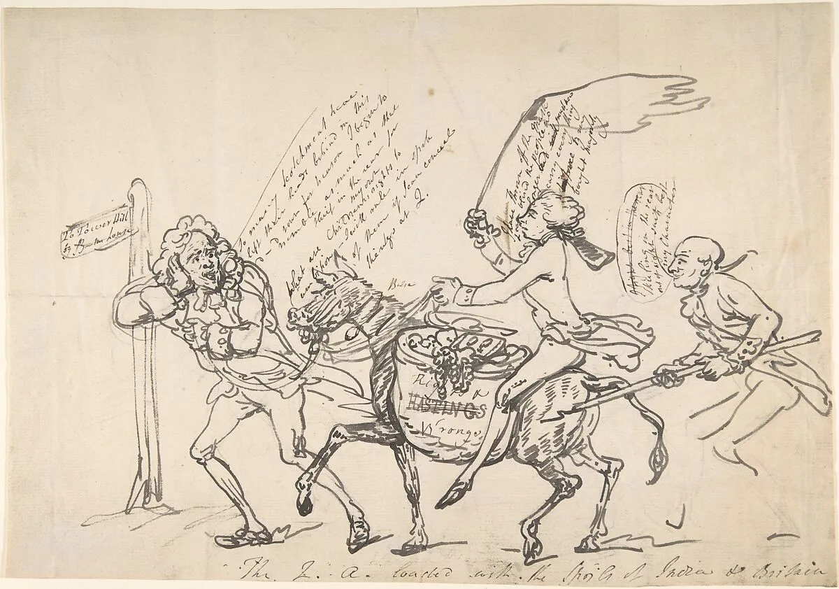 The Q A loaded with the spoils of India and Britain, March 6, 1788 — Thomas Rowlandson