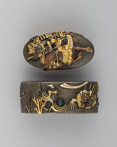 Sword-Hilt Collar and Pommel (Fuchigashira)