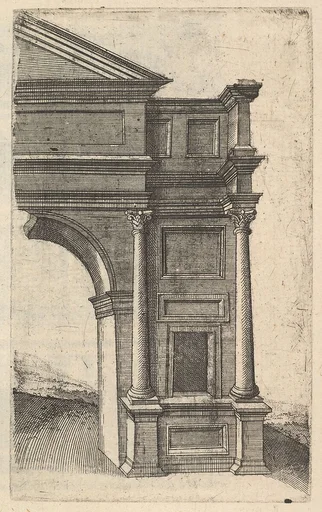 Half of an Arch [Porta Antonae] from the series 'Ruinarum variarum fabricarum delineationes pictoribus caeterisque id genus artificibus multum utiles'