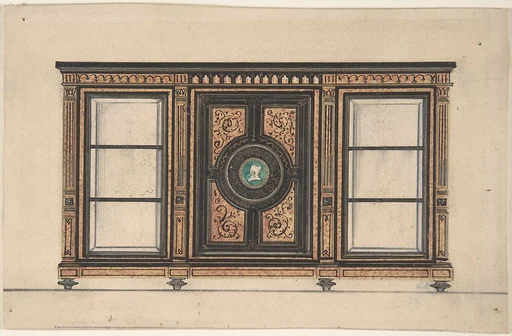 Design for a Cabinet with Portrait Rondel