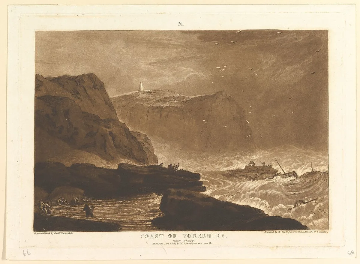 Coast of Yorkshire, Near Whitby (Liber Studiorum, part V, plate 24) — Joseph Mallord William Turner|William Say|Joseph Mallord William Turner