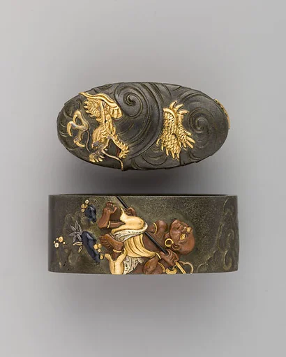 Sword-Hilt Collar and Pommel (Fuchigashira)