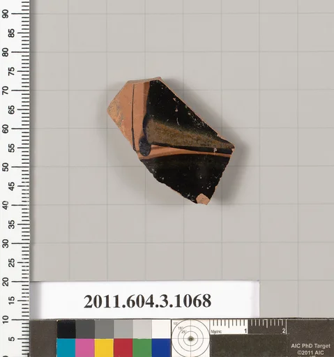 Terracotta fragment of a mastoid (drinking cup with narrow base)
