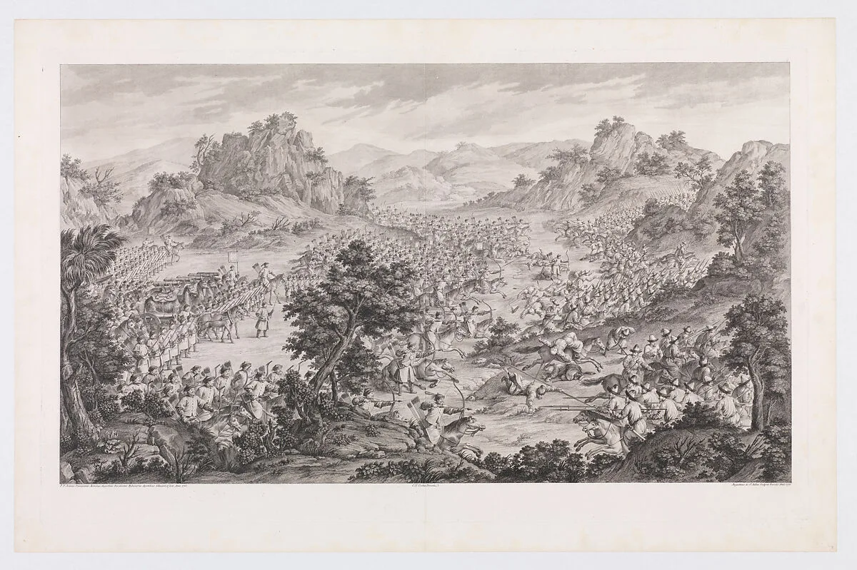 The Great Victory of Qurnam — Giovanni Damasceno Salusti|Augustin de Saint-Aubin|Charles Nicolas Cochin II