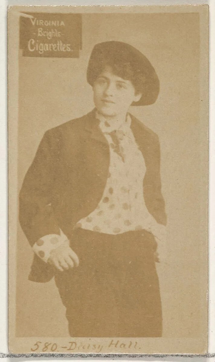 Card 580, Daisy Hall, from the Actors and Actresses series (N45, Type 2) for Virginia Brights Cigarettes — Allen & Ginter