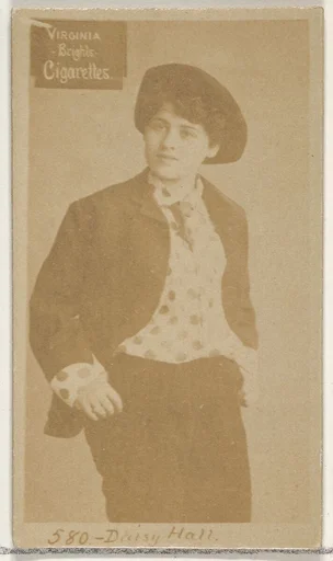 Card 580, Daisy Hall, from the Actors and Actresses series (N45, Type 2) for Virginia Brights Cigarettes