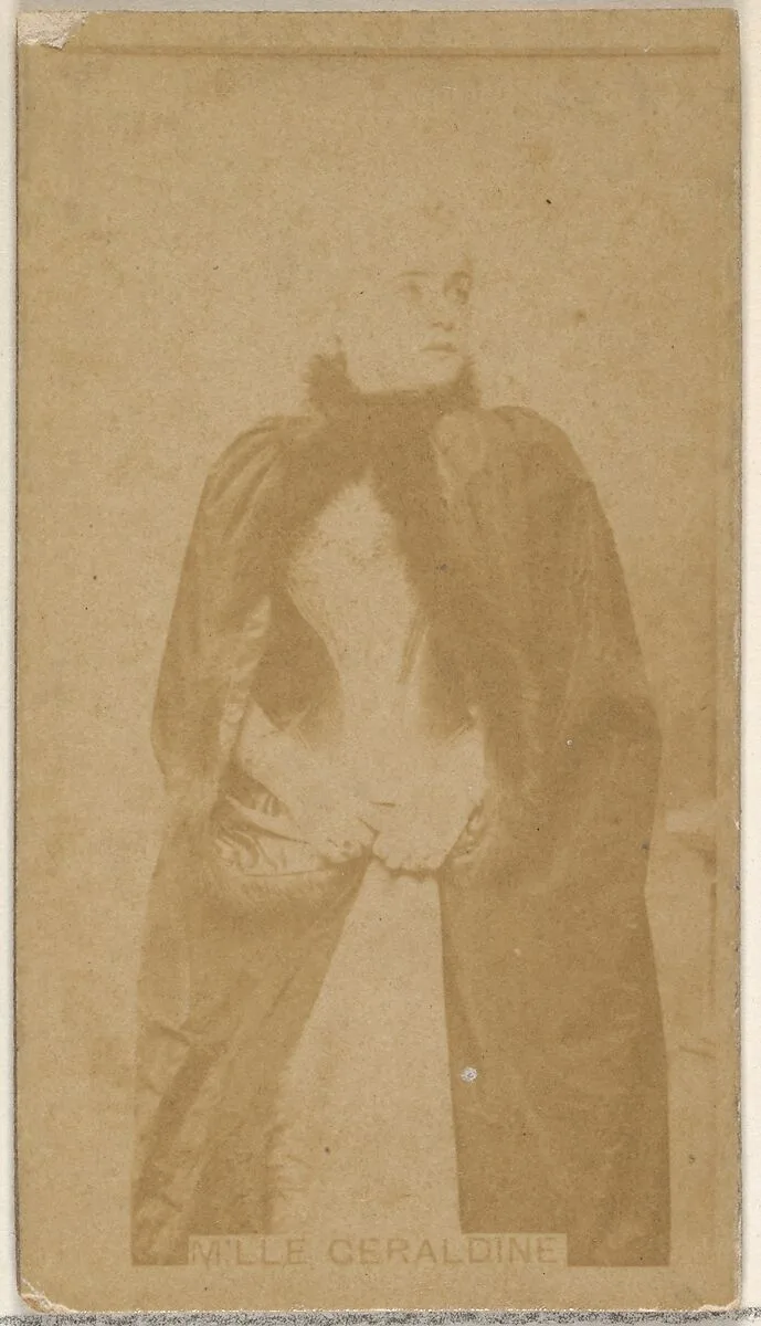 M'lle Geraldine, from the Actors and Actresses series (N45, Type 8) for Virginia Brights Cigarettes — Allen & Ginter