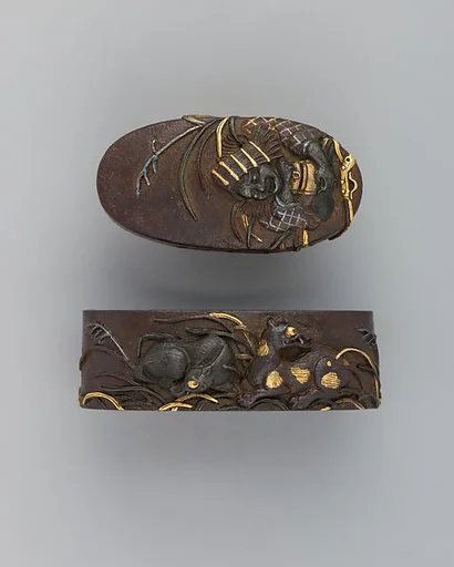 Sword-Hilt Collar and Pommel (Fuchigashira)