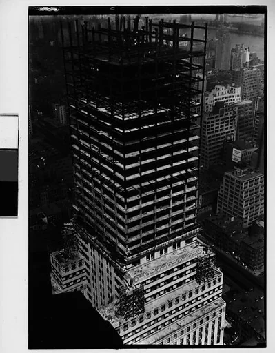 [Chrysler Building Construction Site, From Roof of Chanin Building, New York City]